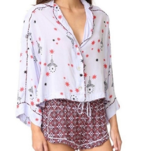 Intimately Free People Lavender PJ Top - Picture 2 of 9